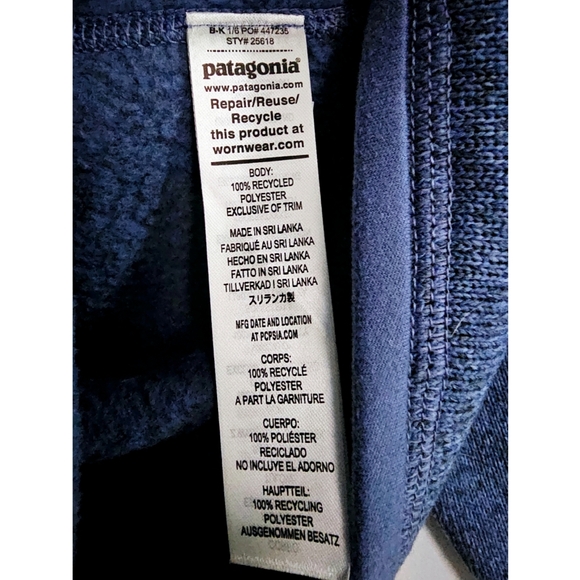 Patagonia Women's Better Sweater 1/4 Zip Fleece Pullover Large - Picture 7 of 9